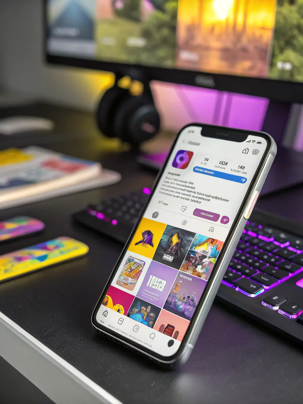 A vibrant social media feed showcasing engaging content, active community interaction, and strategic branding, representing MarketPro's social media management service.